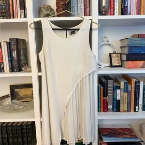 Sparkle & Fade Cream Asymmetrical Dress